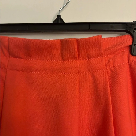 J. Crew Womens Coral Wool Blend Fully Lined‎ Pleated Mini Skirt Paperbag Waist 4 - Picture 2 of 10